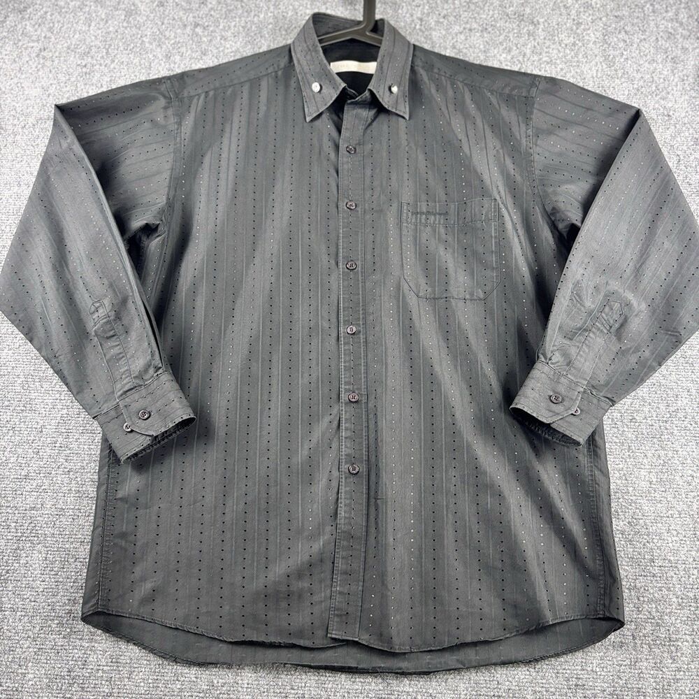 Paco Rabanne Mens Shirt Black Dot Stripe Long Sleeve